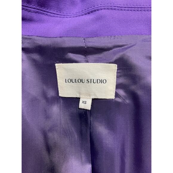 Loulou Studio 'Harat' Purple Wool Blazer Size XS - Picture 4 of 5
